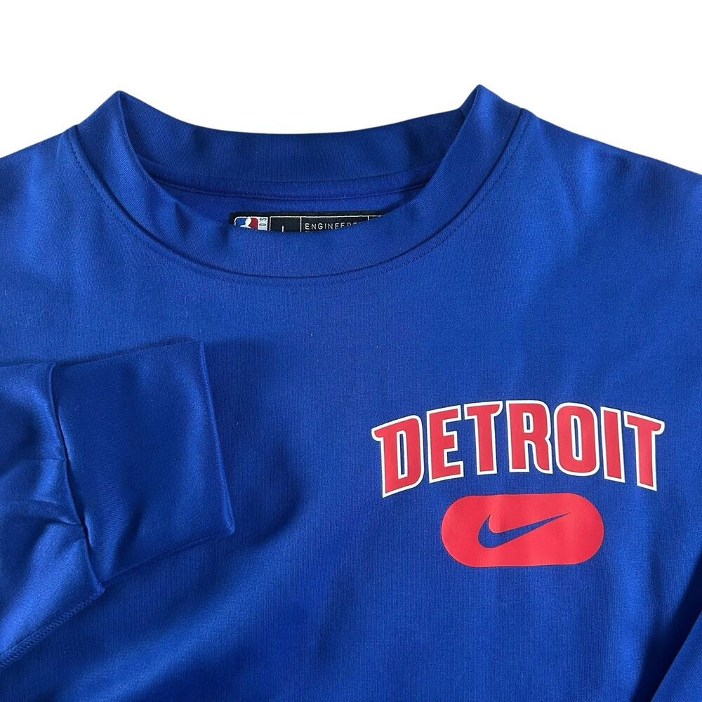 Nike Detroit Pistons Team Issued Blue Shooting Shirt Men’s LT Engineered Dri Fit